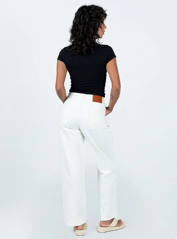 Karana Slouch Jeans Ivory