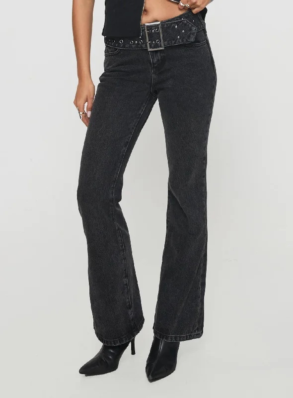 Peralto Flared Jeans Washed Black