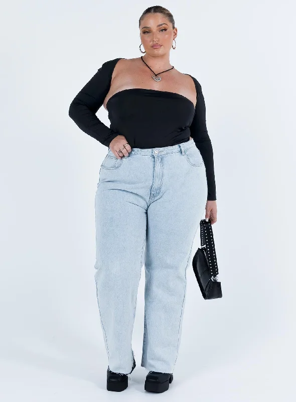 Queenstown Straight Leg Jeans Light Wash Denim Curve