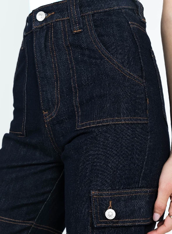 Whitaker Cargo Jeans Dark Denim