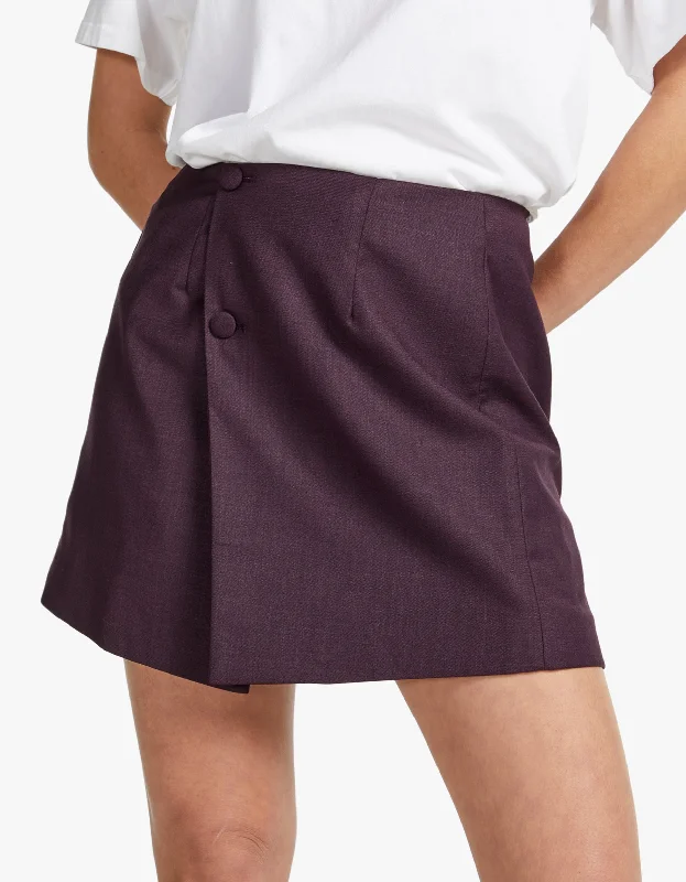 003 Skirt - Aubergine