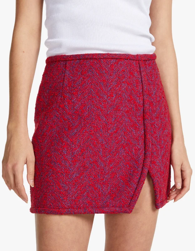 Lady Bird Mini Skirt - Red/Blue