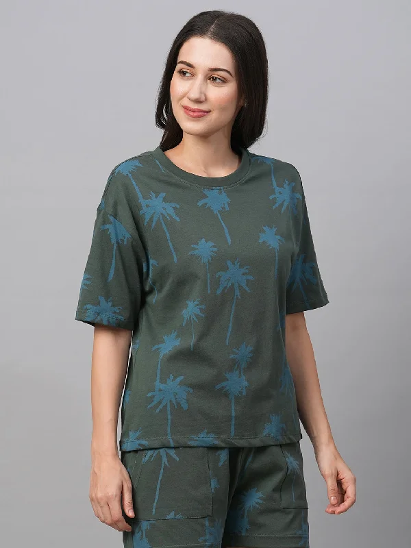 Women's Moss Cotton Regular Fit Tshirt