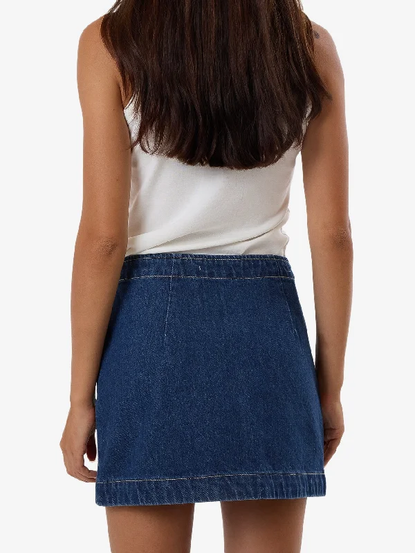 Marley Wrap Skirt - Union Blue