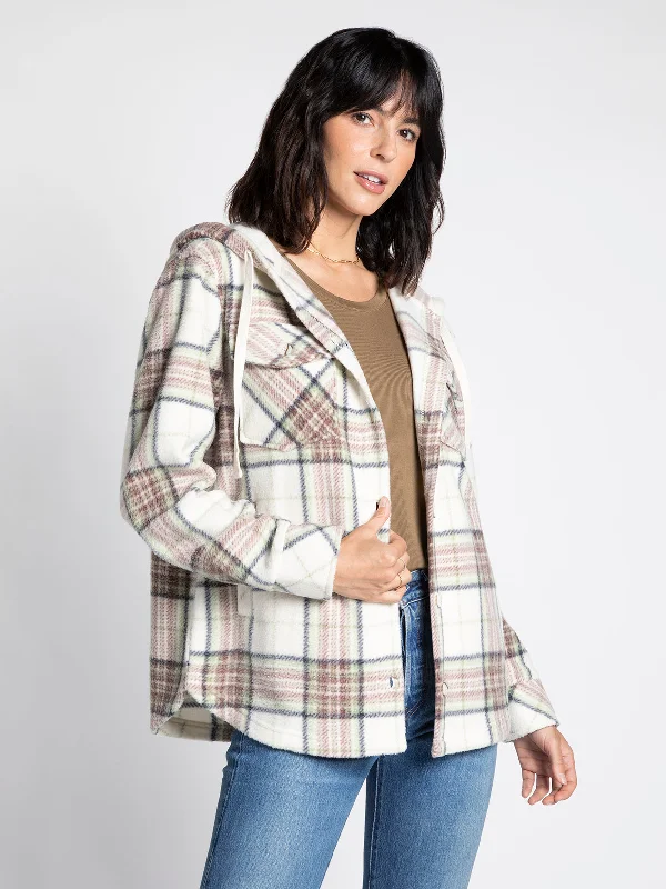 NAVY MAUVE GREEN PLAID / S / Final Sale