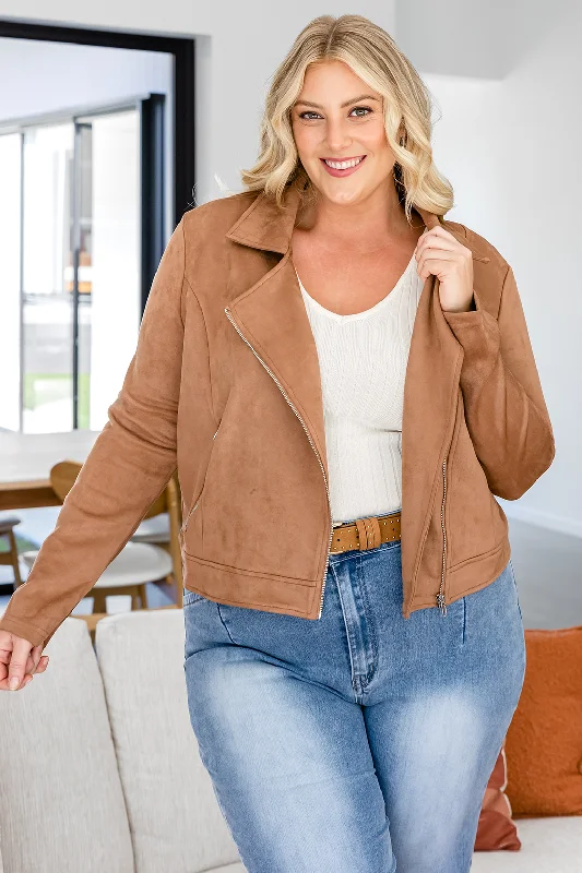 Emilia Moto Jacket Tan