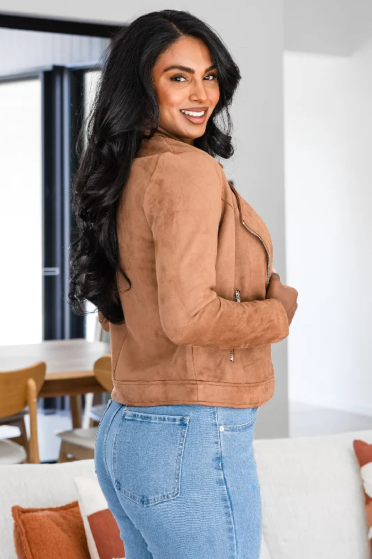 Emilia Moto Jacket Tan