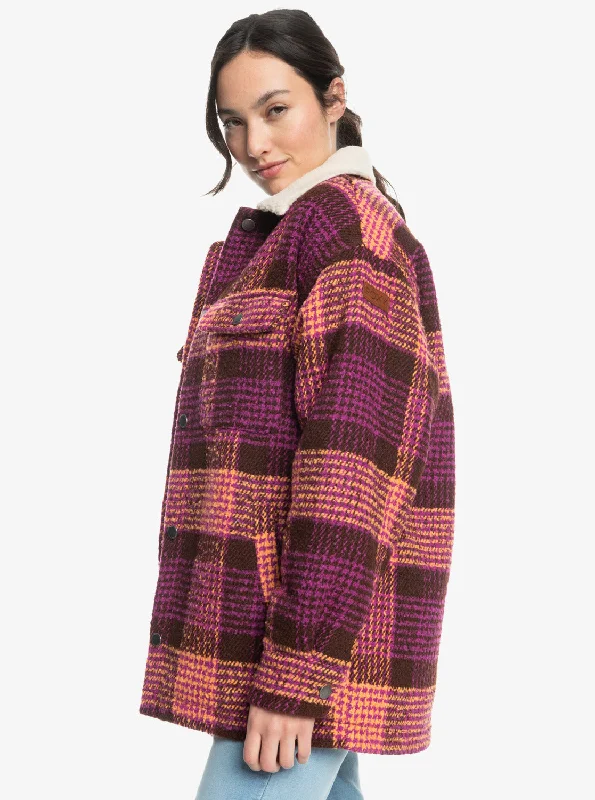 Roxy Passage Of Time Jacket-Bitter Chocolate Hallo Plaid