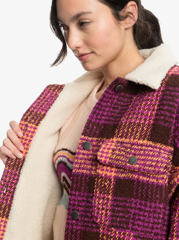 Roxy Passage Of Time Jacket-Bitter Chocolate Hallo Plaid