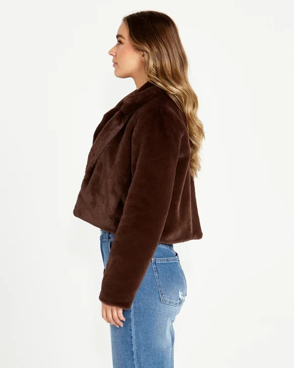 Sass Xanthe Cropped Fur Jacket