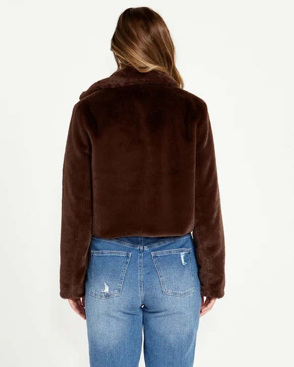 Sass Xanthe Cropped Fur Jacket