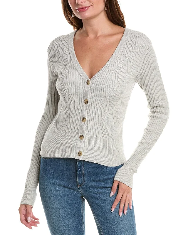 ATM Anthony Thomas Melillo Mixed Cashmere-Blend Cardigan