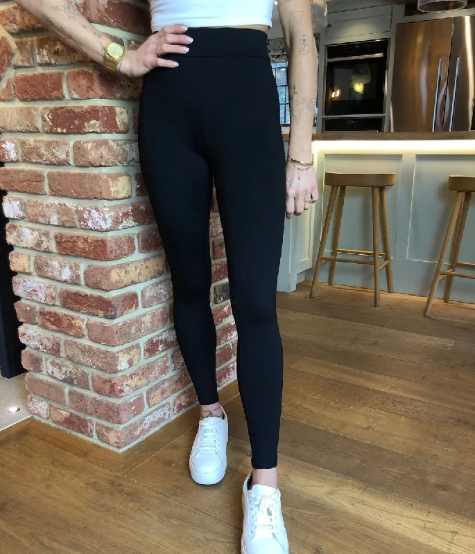 Black Ponte Leggings