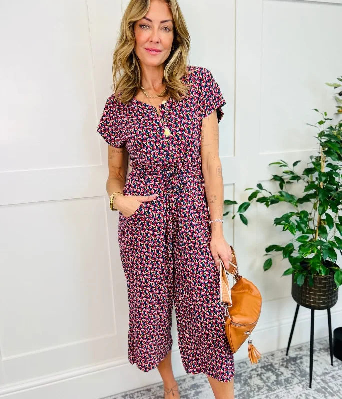 Floral Print Trellis Jumpsuit