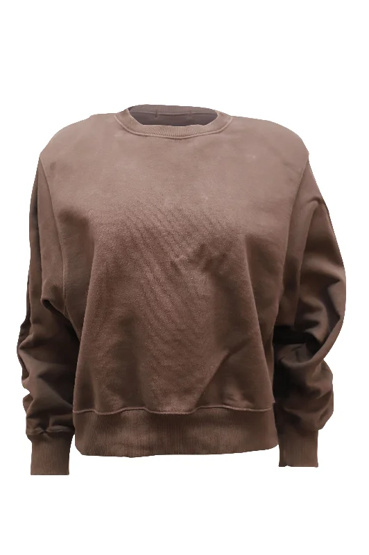 Frankie Shop Vanessa Sweatshirt in Brown Cotton Jersey