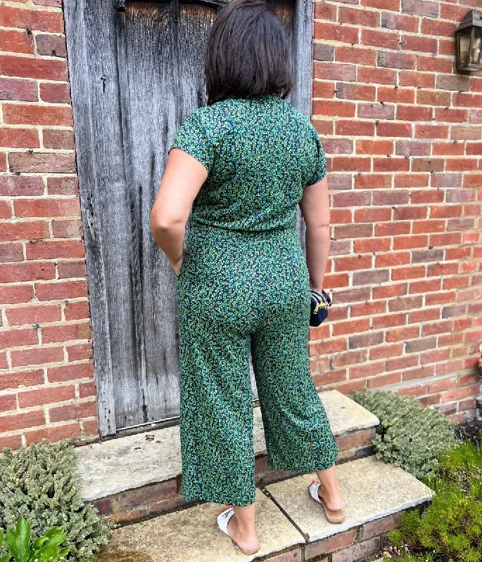 Green Rose Trellis Jumpsuit