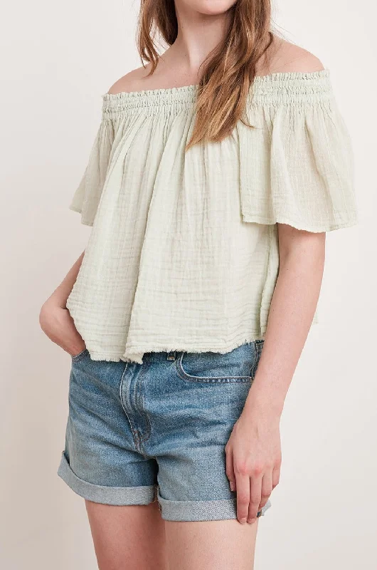 JULIE COTTON GAUZE TOP