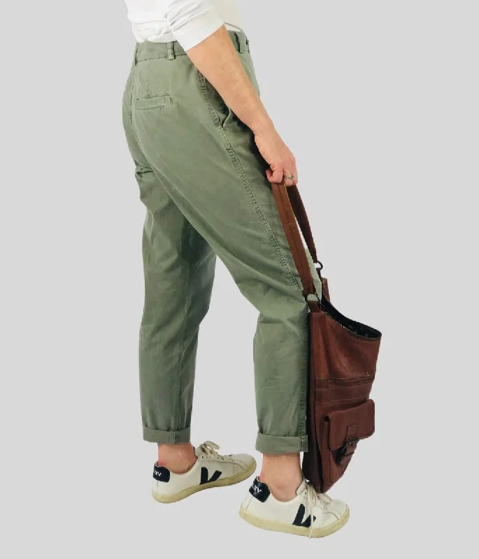 Khaki Cotton Chino Trousers