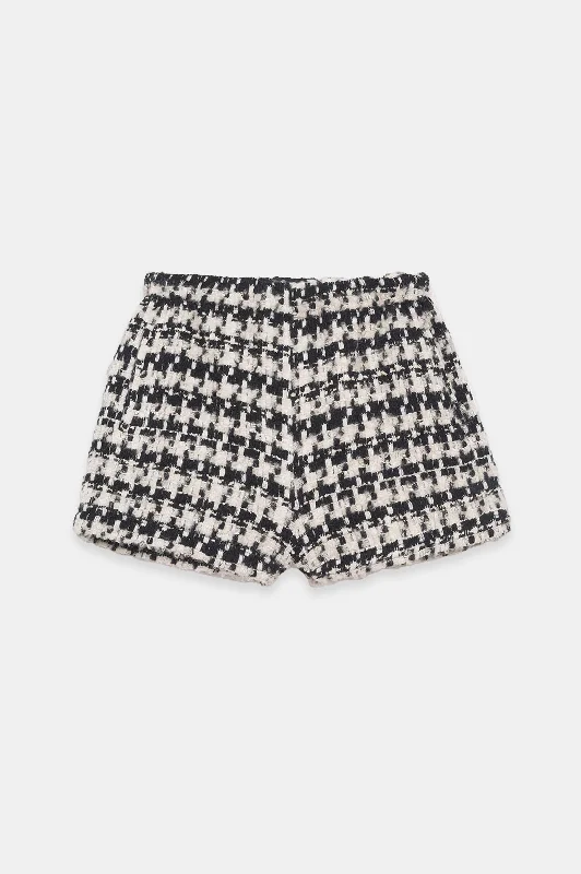 Lyle Short in Black White Tweed