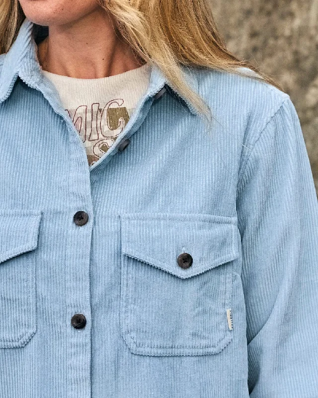 Maddox - Womens Cord Shirt - Light Blue