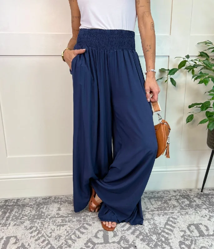 Navy Culotte Trousers