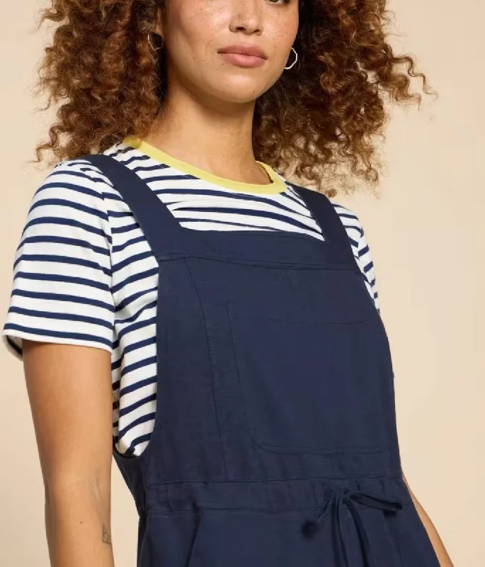 Navy Daphne Jersey Dungarees