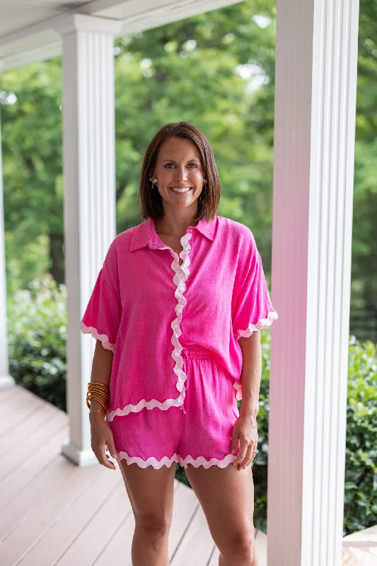 Coastal Views Pink Colorblock Set