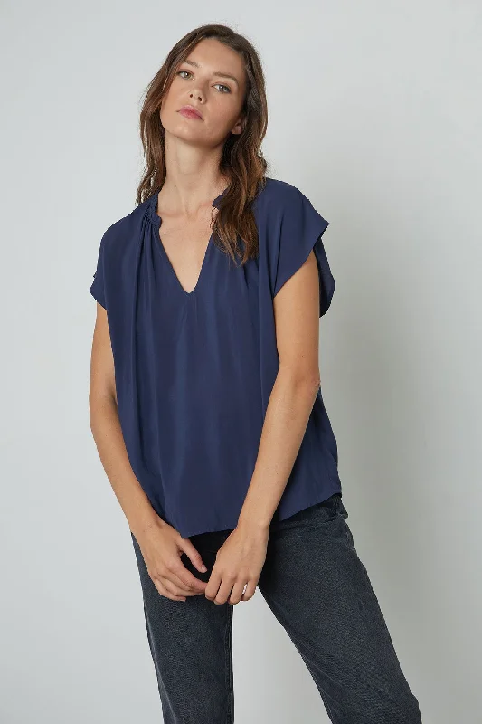 SARENA CAP SLEEVE BLOUSE