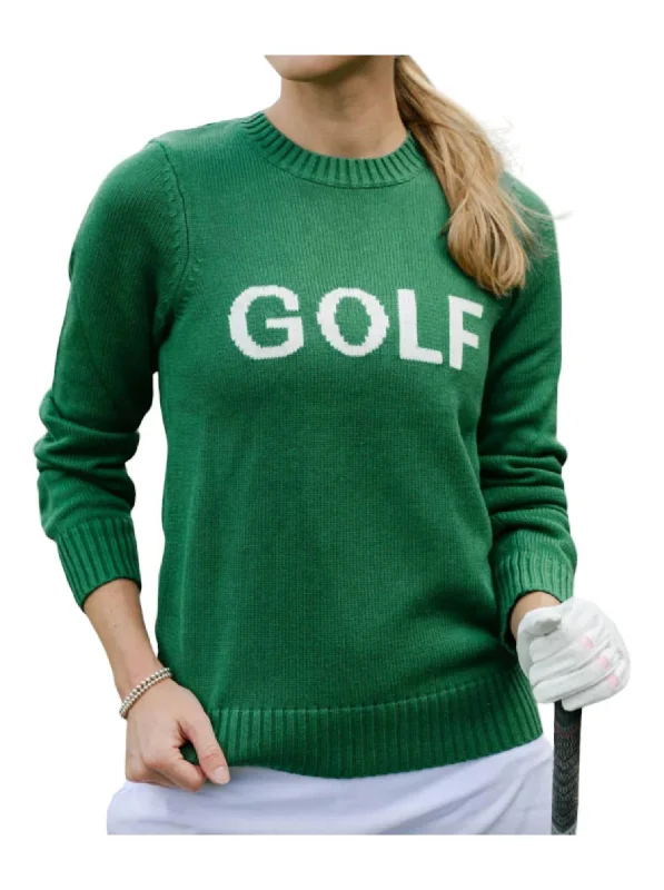 Sport Crew Neck Sweater In Golf Green