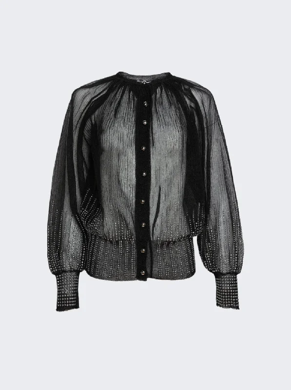 Studded Sheer Blouse