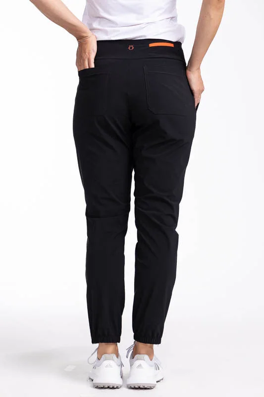 Tailored and Trim Jogger Golf Pants - Black - FINAL SALE