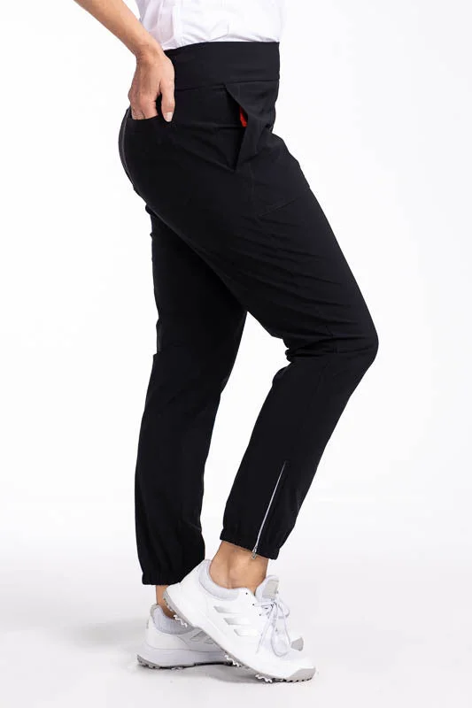 Tailored and Trim Jogger Golf Pants - Black - FINAL SALE