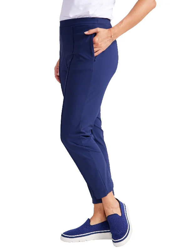 Tailored Crop Golf Pants - Navy Blue