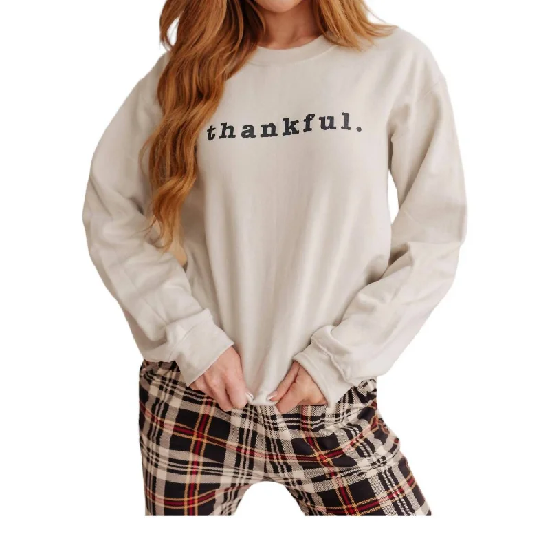 Thankful Pullover Sweater In White