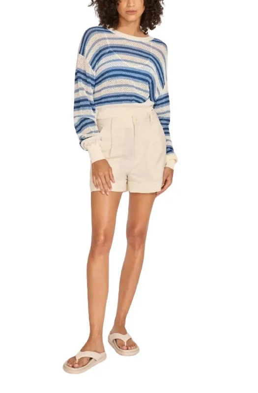 Tobi Sweater In Marina Blue Stripe