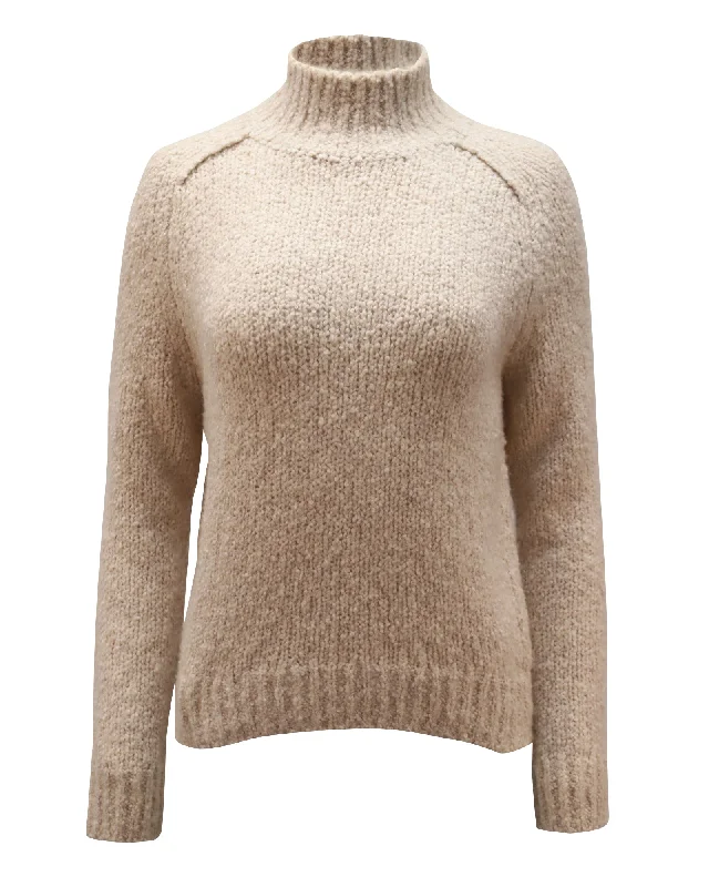 Vince Crewneck Sweater in Beige Wool