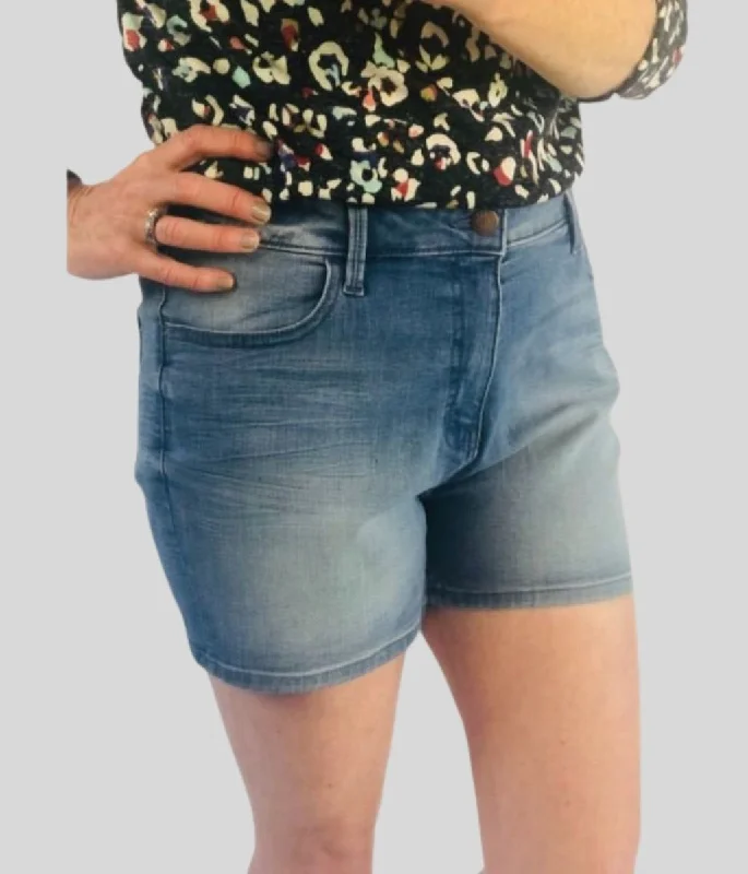 Vintage Wash Denim Shorts