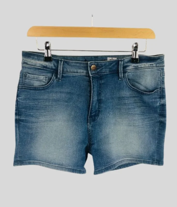 Vintage Wash Denim Shorts