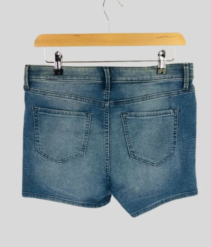 Vintage Wash Denim Shorts