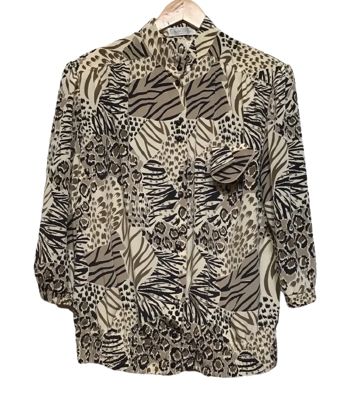 Women’s Animal Print Blouse (Size L)