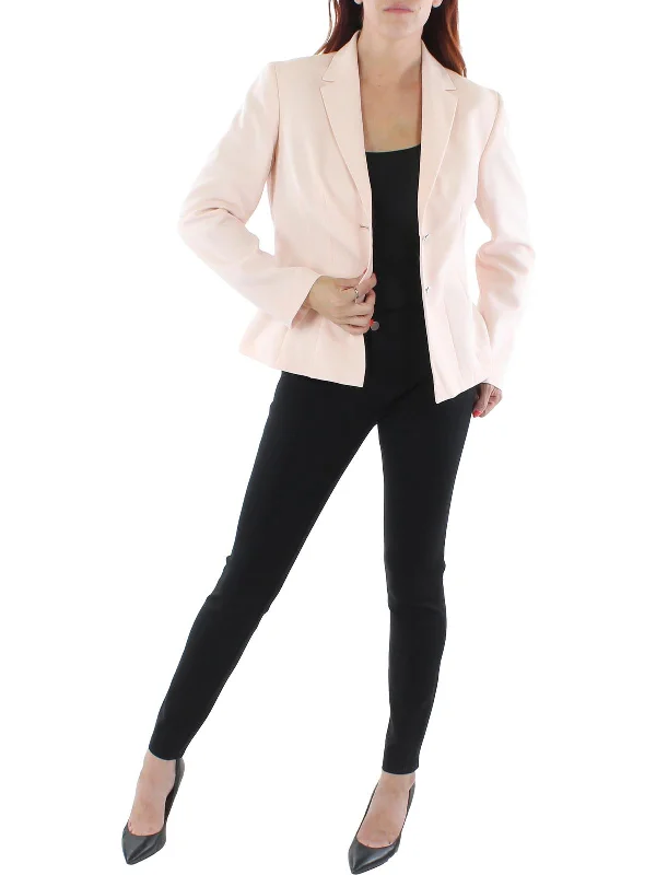 Womens Knit Long sleeves Two-Button Blazer