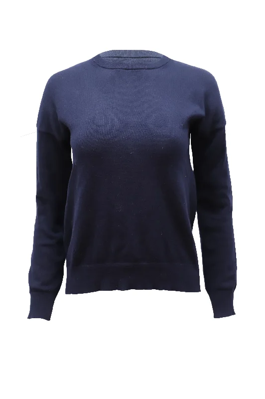 Zadig & Voltaire Elbow Stars Sweater in Navy Blue Cotton