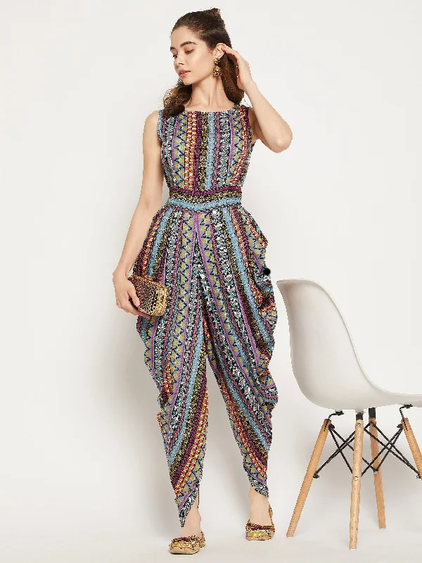 S / Multicolour Tribal Print