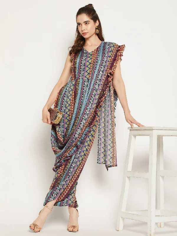 S / Multicolour Tribal Print